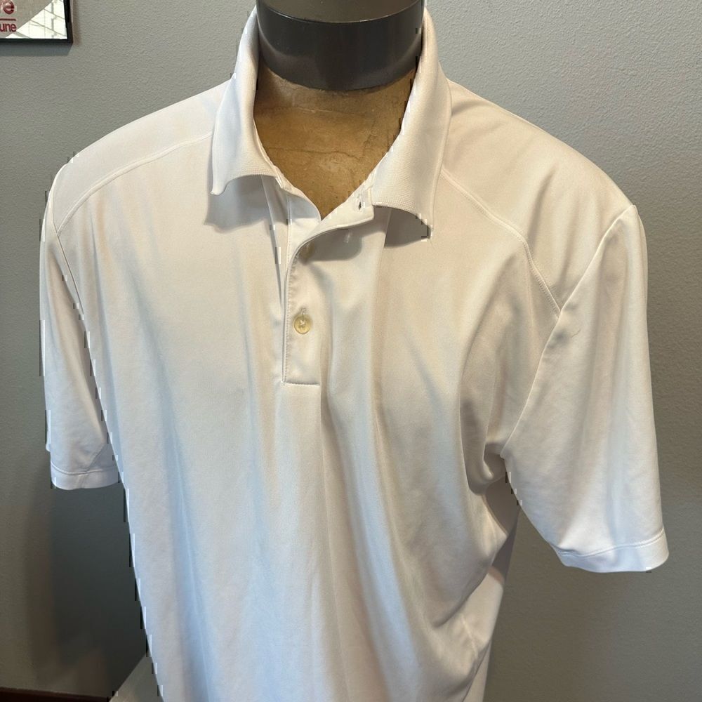 Nike Drifit Golf Mens Xxl Whiteshort Sleeve Polo